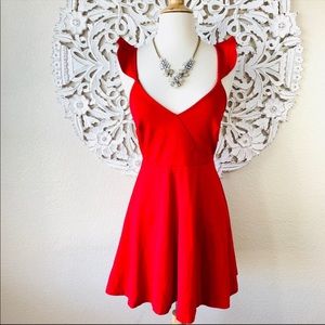{Lulu’s} Leave A Light On Red Skater Dress